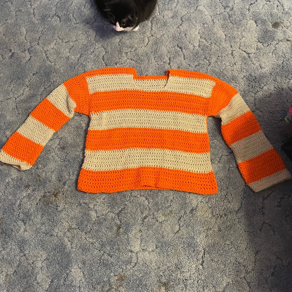 Handmade crochet sweater.